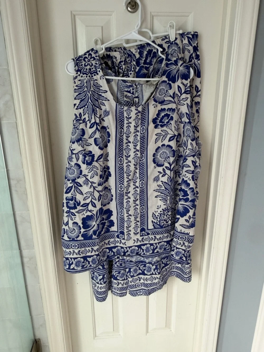 RACHEL ZOE 2 Piece Blue Floral  Pants and Tank Top Set Size 2X - Picture 2 of 12